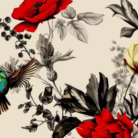 Tappeto Polivinile Colibrì Panna
