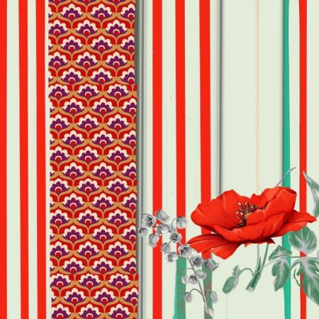 Tappeto Polivinile Toile Rosso