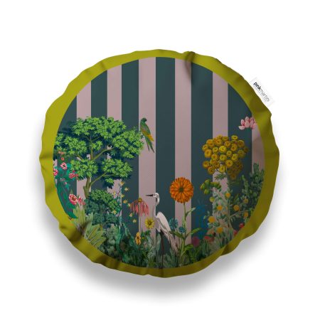 Cuscino Rotondo Airone Avio Pink