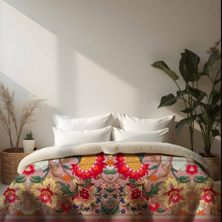 Coperta Sherpa India Rosa