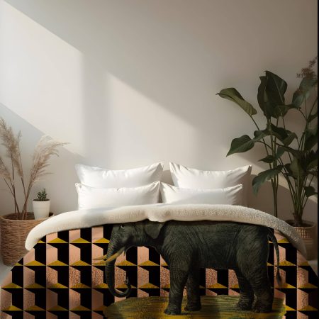 Coperta Sherpa Elefante Pattern