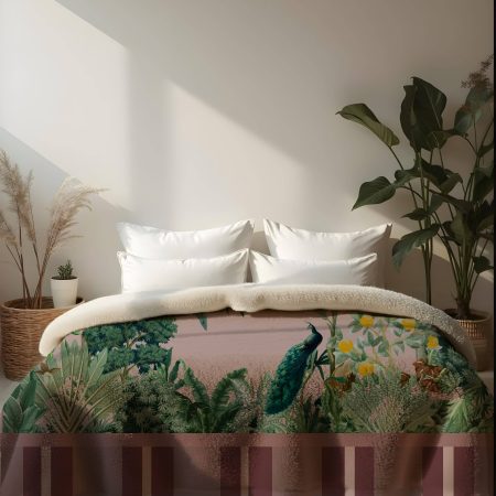 Coperta Sherpa Pappagallo Rosa