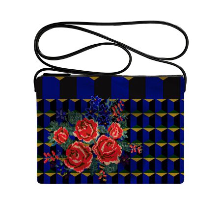 Borsa Sveva Rose Punto Croce Pattern