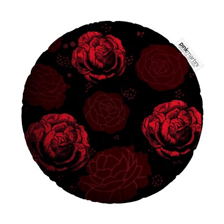 Cuscino Rotondo Camelia Rosso