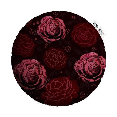 Cuscino Rotondo Camelia Rosa