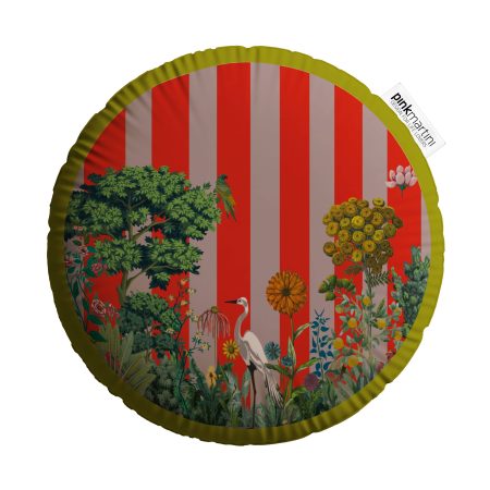 Cuscino Rotondo Airone Vermiglio