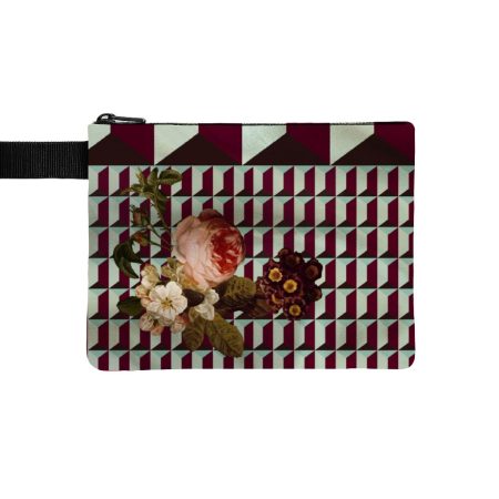 Borsa Cochina Rosa Pattern Prugna
