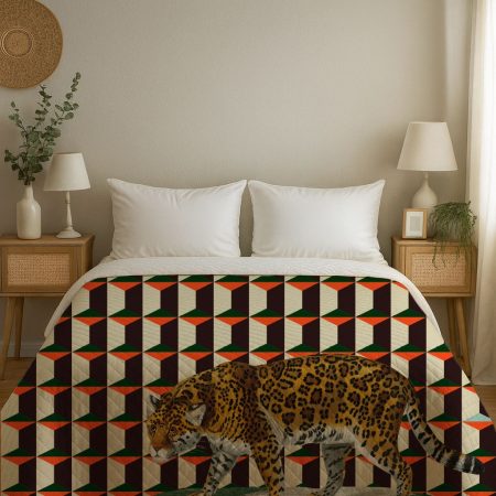 Copriletto Trapuntino Leopardo Pattern